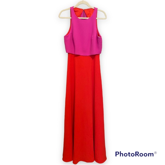 NWT Calvin Klein Color Block Gown with open back, Women’s Size 10 - Picture 1 of 9